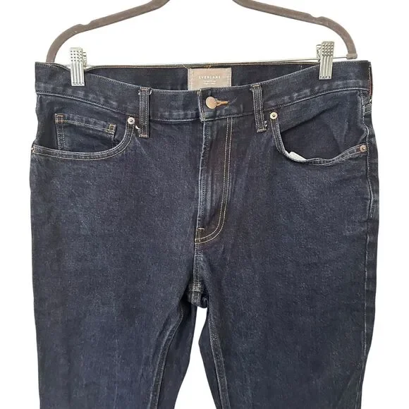 EVERLANE Slim Fit‎ Organic Cotton Denim Indigo 34x34 - Picture 4 of 6